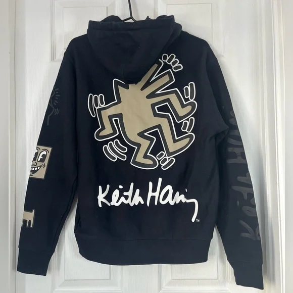 Keith Haring x Shoe Palace embroidered graphic design pullover hoodie size S - Picture 2 of 6